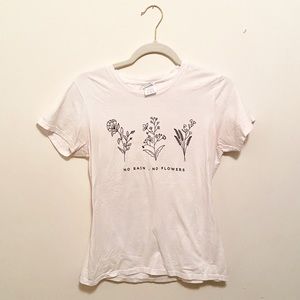 White graphic tee